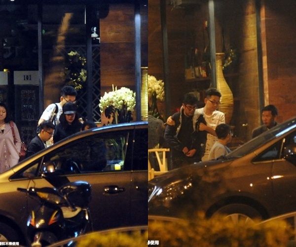 Triệu Vy nhậu nhẹt với bạn bè đến gần 3h sáng.