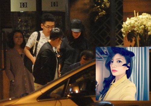 Trieu Vy lo anh di an nhau den gan sang hinh anh