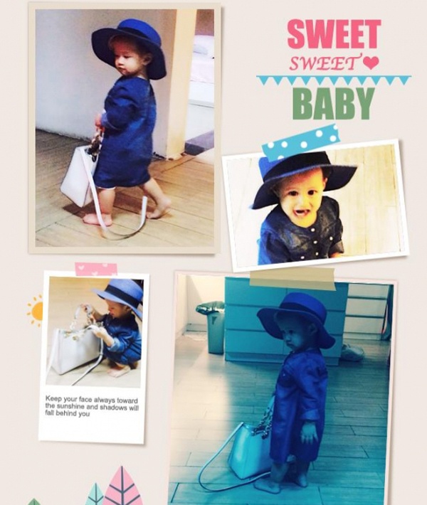 Thu Phương từng khoe bức ảnh con gái mặc đồ của của cô, đứng trước gương ngắm nghía. Người đẹp Giao lộ định mệnh tự hào khi con gái có “máu thời trang của mẹ”. Ở nhà, Anna có hẳn một bộ sưu tập nơ và mũ.