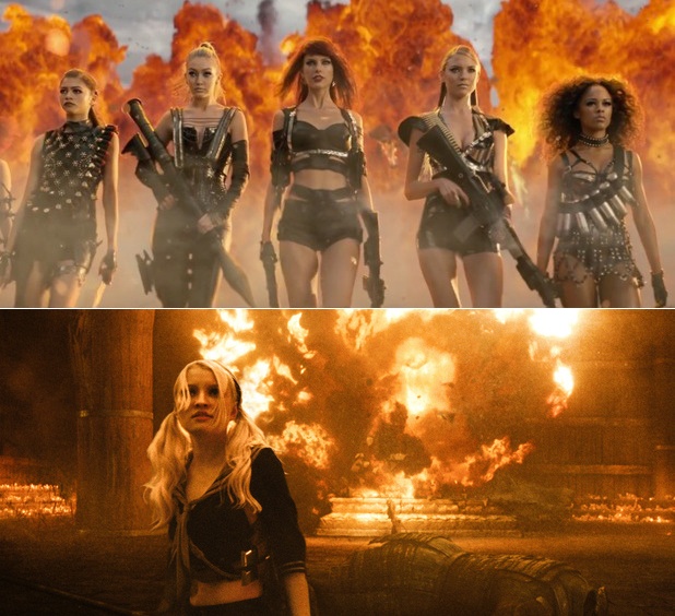 Cuối cùng, nội dung chính của Bad Blood được coi như phiên bản MV của bộ phim Sucker Punch nói về những nữ chiến binh gợi cảm. Ở phân cảnh cuối, hai đội sát thủ nữ đối đầu nhau, đằng sau là cảnh khói lửa giống như những cảnh quay trong Sucker Punch.