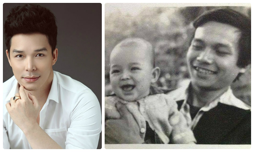 Tương tự, Nathan Lee post trên trang Facebook của mình một bức ảnh chụp chung với bố khi còn bé. Anh viết: “1/6 chẳng cần gì, chỉ cần bố tặng vài viên kim cương cho bớt buồn đời”.