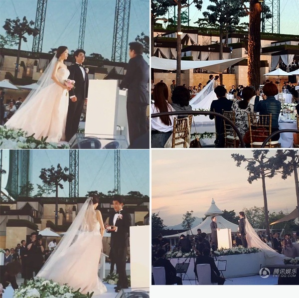 Tối 1/6, lễ cưới của Ahn Jae Wook và nữ diễn viên nhạc kịch Choi Hyun Joo tổ chức tại khách sạn cao cấp Banyan Tree, Seoul (Hàn Quốc).