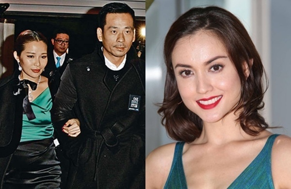 Châu Trác Hoa và vợ (ảnh trái) căng thẳng vì sự xuất hiện của