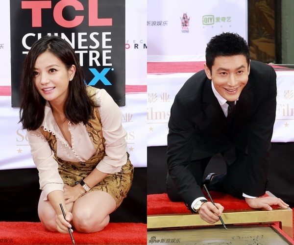 Triệu Vy và Huỳnh Hiểu Minh trong sự kiện ngày 3/6 tại Mỹ.