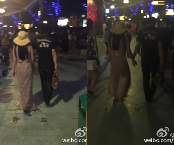 Ảnh tình tứ của Trương Hinh Dư và người đàn ông lạ.