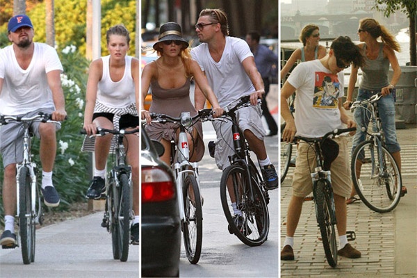 Leonardo DiCaprio thich hen ho bang xe dap hinh anh