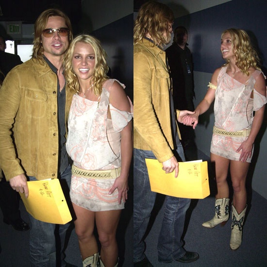 Britney Spears được gặp thần tượng Brad Pitt cách đây 10 năm.