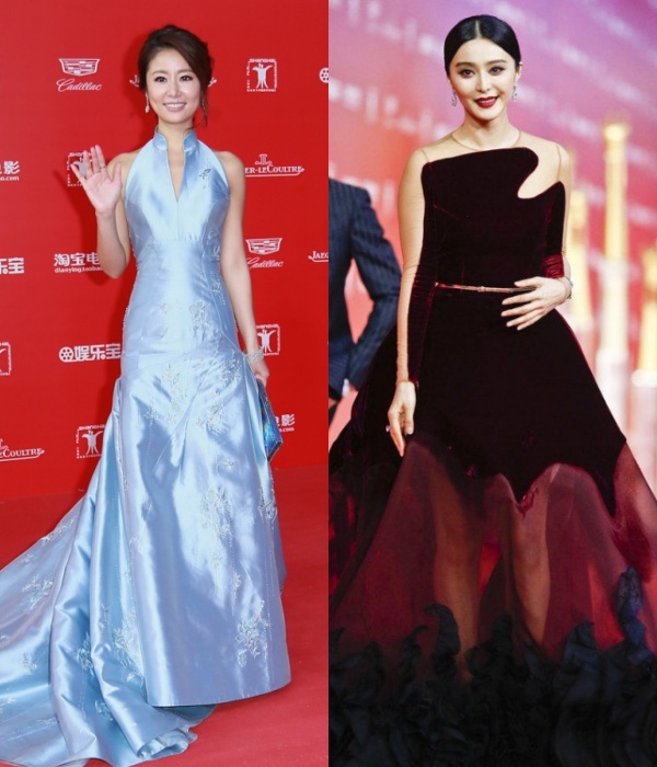 Hai diễn viên Hoàn Châu cách cách xuất hiện trên thảm đỏ với hai gu khác nhau.
