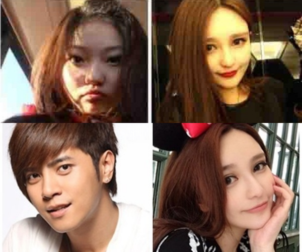 Châu Dương Thanh và ảnh quá khứ chưa thẩm mỹ (ảnh trên bên trái) và những hình ảnh sau tút tát.