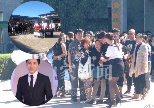 Me gia khoc ngat trong tang le MC Trung Quoc tu tu vi ma tuy hinh anh