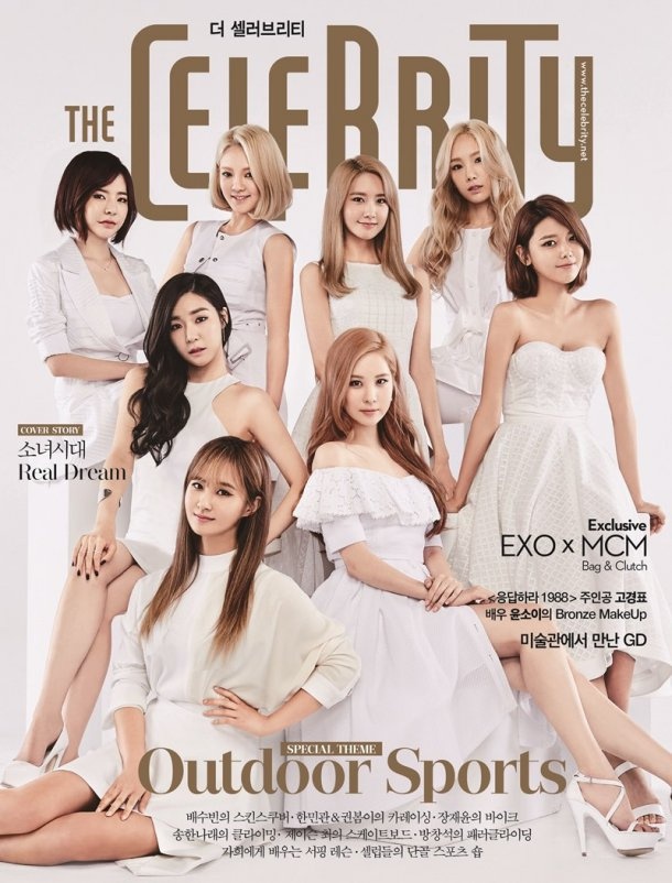 Tạp chí Celebrity Hàn Quốc số tháng 7/2015 vừa tung ra bộ ảnh của nhóm nhạc SNSD. 8 cô gái là ngôi sao của trang bìa Celebrity với diện mạo mới. Cả nhóm vừa thay đổi kiểu tóc nhân dịp trở lại làng nhạc. Đây là lần đầu tiên SNSD ra nhạc phẩm với đội hình 8 người.