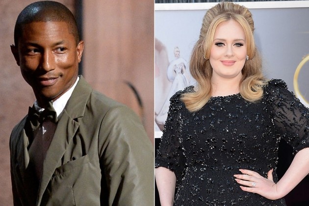 Adele bat tay Pharrell Williams trong album sap ra mat hinh anh
