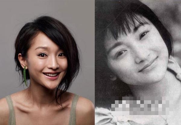 Nét tinh khôi ngày nào của Châu Tấn (ảnh phải). Có thể thấy khi xưa, cô bầu bĩnh đáng yêu, ngày này dù mặn mà hơn nhưng không mất đi vẻ đẹp trẻ thơ.