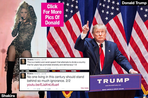 Shakira chi trich Donald Trump vi ky thi nguoi nhap cu hinh anh