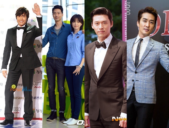 Tài tử Lee Byung Hun, Jo In Sung, Hyun Bin, Song Seung Hun đồng hạng 3.