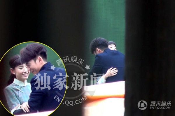 Một cảnh quay với tài tử Hàn Đống trên phim trường Nam Kinh tình yêu.