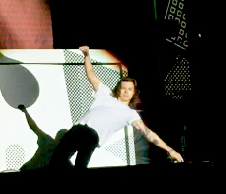 Harry Styles ngã trên sân khấu hôm 9/7.