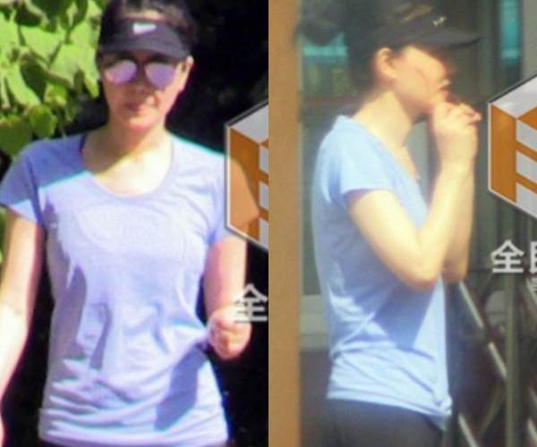 Vương Phi xuất hiện tại công viên Bắc Kinh với vóc dáng thon gọn.