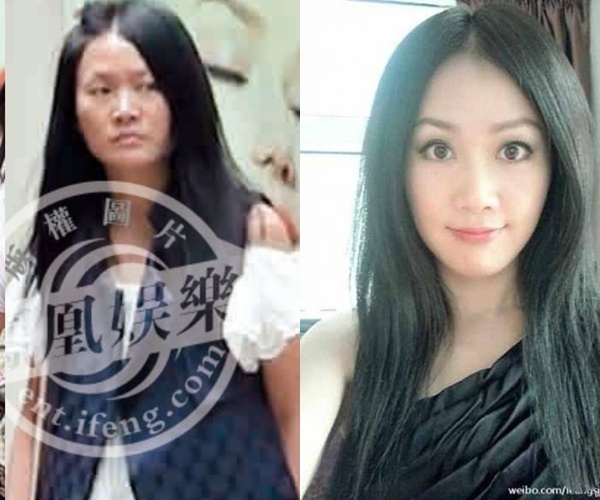 Lương Tiểu Băng ở tuổi 46 không còn vẻ trẻ trung ngày nào (ảnh trái). Cô chỉ có thể 