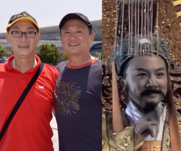 Lục Tiểu Linh Đồng bên Trương Chí Minh. Ảnh phải là nhân vật do Trương đóng trong bản phim 1986.