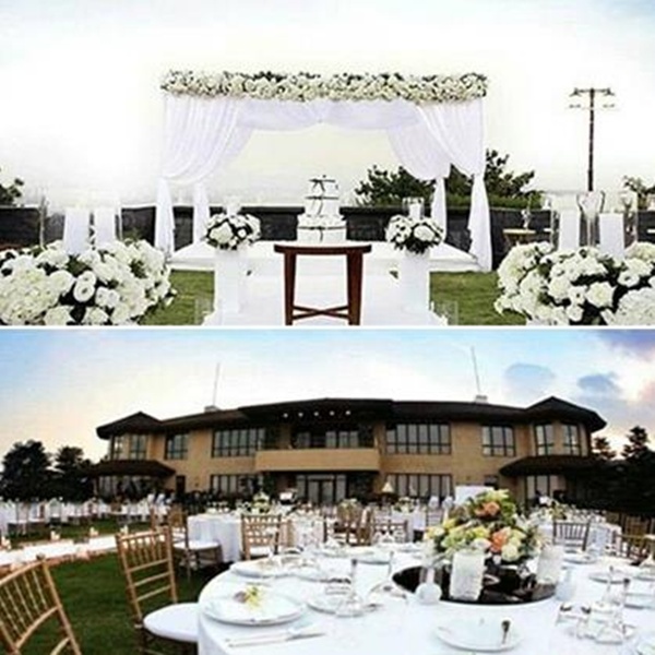 Bối cảnh đám cưới xa hoa.