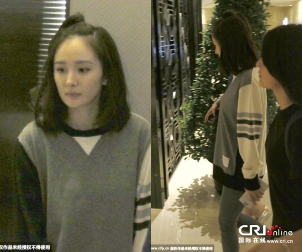 Dương Mịch bơ phờ, mặc trang phục rộng thùng thình khi vướng tin đồn có thai.