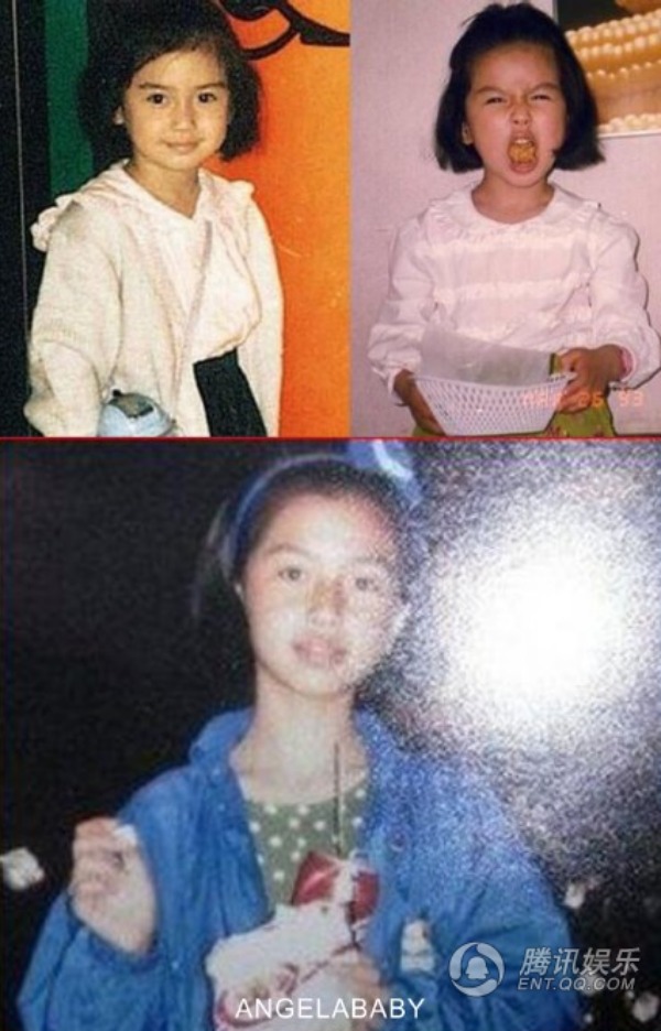 Vẻ ngây thơ, mộc mạc với làn da ngăm đen của Angela Baby ngày thơ ấu.