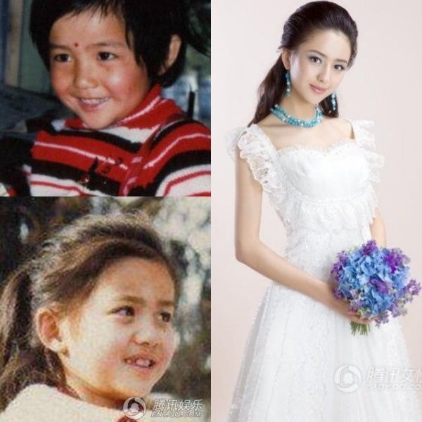 Khi còn nhỏ, Đồng Lệ Á sở hữu gương mặt bầu bĩnh đáng yêu. Giờ, người đẹp Bộ bộ kinh tâm nổi bật với gương mặt thon dài hơn, nhưng không khác xưa là bao.