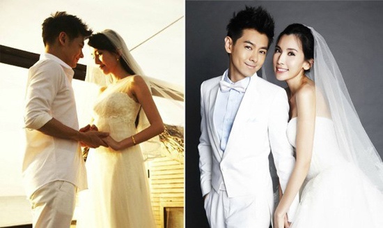Lâm Chí Dĩnh và Trần Nhược Nghi trong ngày cưới.