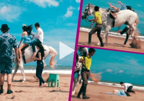 ’Tieu Lam Chi Linh’ bi ngua hat xuong dat khi quay phim hinh anh