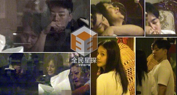 Ảnh hẹn hò âu yếm bị bắt gặp của Trịnh Sảng và Hồ Ngạn Bân.