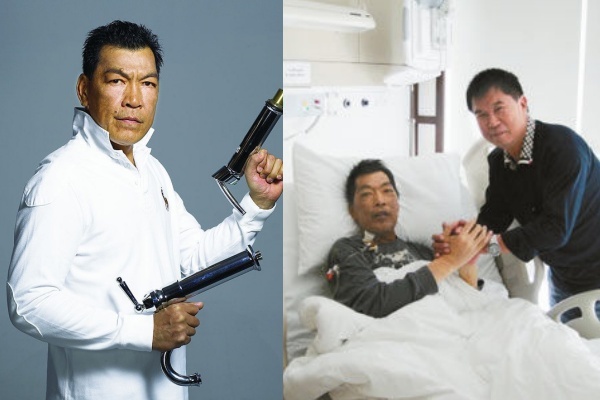 Thành Khuê An khi còn phong độ và lúc nằm viện trong giai đoạn cuối đời.