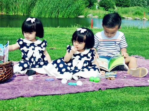 Ba nhoc ty dang yeu nha MC Huyen Ny hinh anh