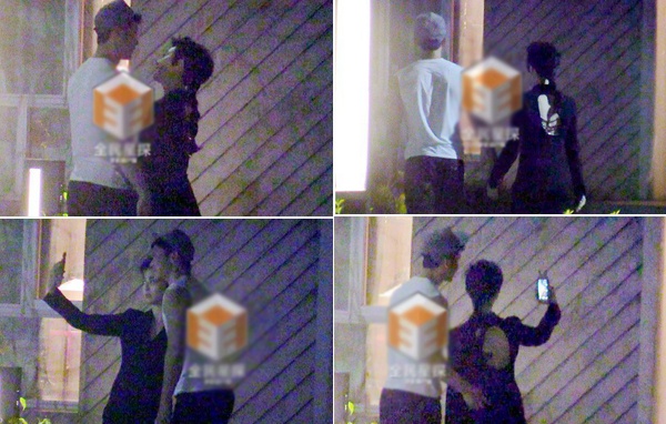 Phạm Băng Băng và Lý Thần âu yếm sau buổi chụp hình.