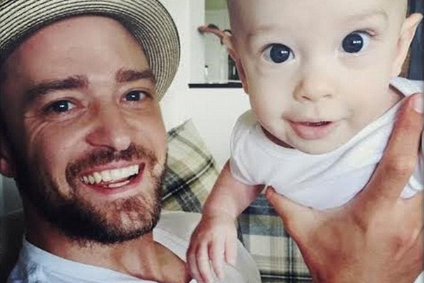 Justin Timberlake bat ngo khoe anh con trai hinh anh