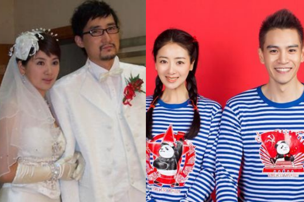 Lý Lâm bên chồng đầu (trái) cưới năm 2012 và chồng thứ hai cưới năm 2014.