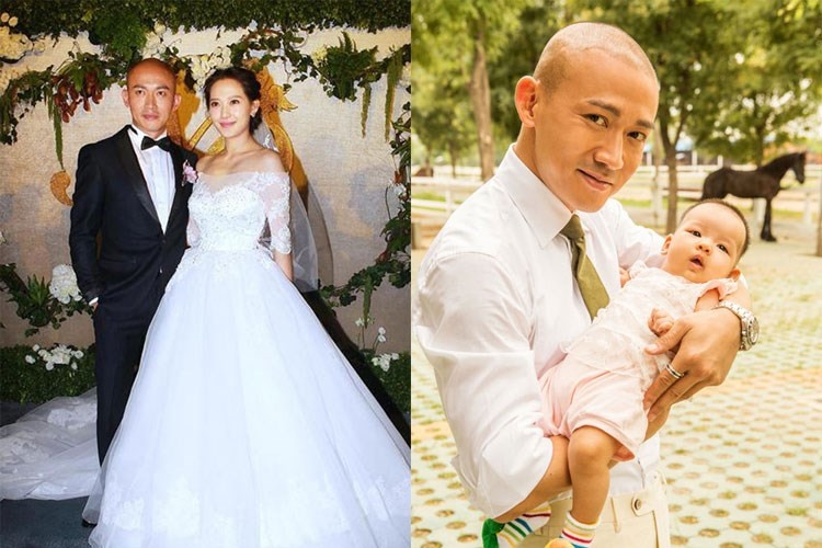 Tài tử bên vợ hai và con nhỏ. Anh vừa lĩnh án tù vì thói côn đồ.