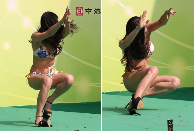 Màn vấp ngã của Trần Tiểu Hồng.