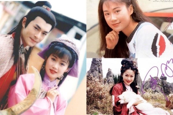 Lương Tiểu Băng bên Cổ Thiên Lạc trong phim Loan đoan phục thù và ảnh thời quá khứ vàng son.