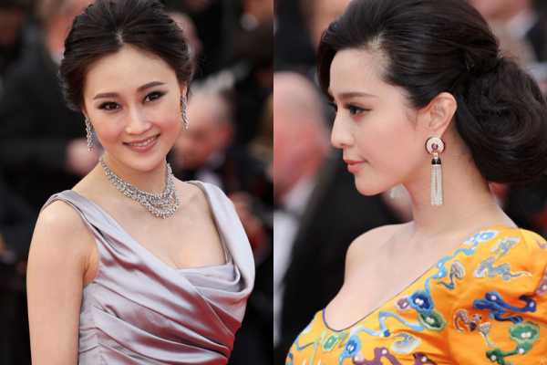 Phạm Băng Băng nhiều lần tham dự thảm đỏ và cũng không ít lần đỏ mặt vì sự cố. Trong lần đầu tiên dự Cannes, cô khéo léo chuẩn bị bộ váy như nữ hoàng. Nhưng một sự cố sau đó đăng tải khiến người đẹp đỏ mặt. Căn nguyên là ban tổ chức gọi nhầm tên Lâm Bằng (trái) là Phạm Băng Băng, còn khi người đẹp họ Phạm thật sự xuất hiện chỉ được giới thiệu 