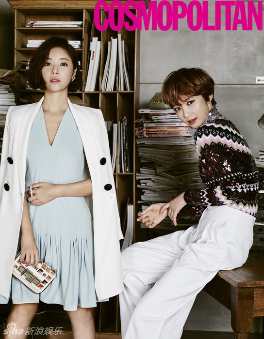 Hai cô nàng Go Jun Hee và Hwang Jung Eum phá cách trên ấn phẩm.