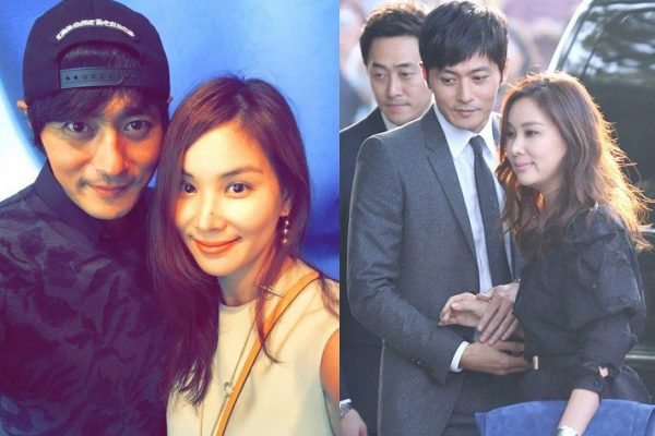 Go So Young trẻ trung bên ông xã Jang Dong Gun (trái). Họ là cặp đôi quyền lực của showbiz xứ Hàn.