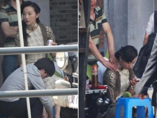 Hàn Tuyết được chăm sóc như công chúa trên phim trường.