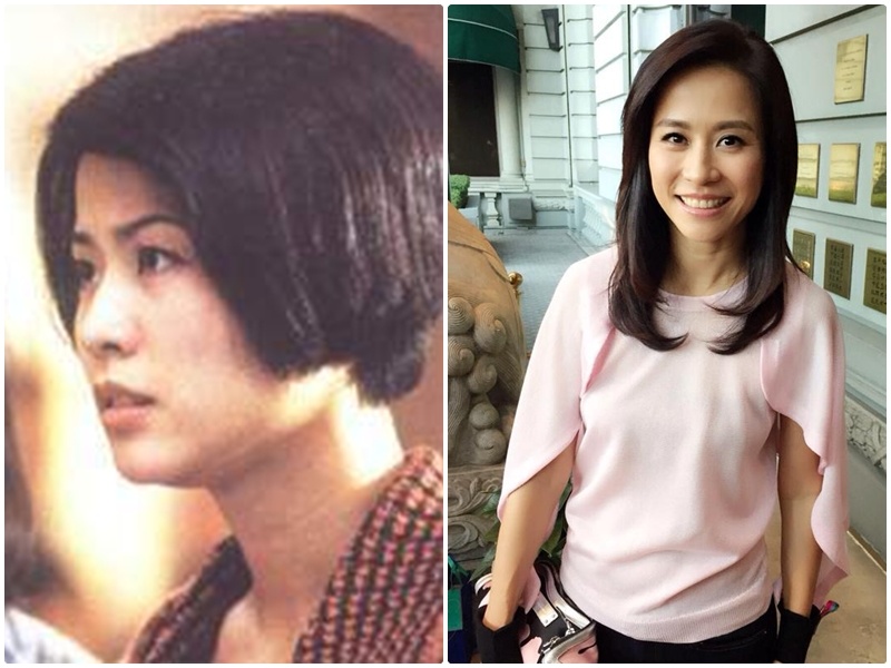 Tuyên Huyên trong vai Tuyết Dinh (bên trái) và hình ảnh trẻ trung ở hiện tại.