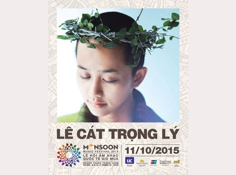 Lê Cát Trọng Lý sẽ có mặt tại Lễ hội âm nhạc quốc tế Gió mùa vào tháng 10 này.