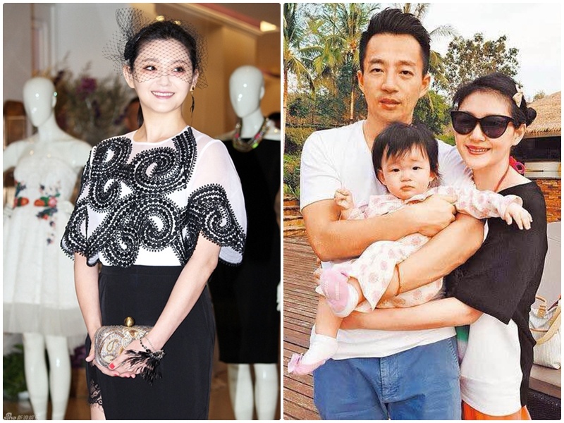 Gia đình Từ Hy Viên (bên phải).