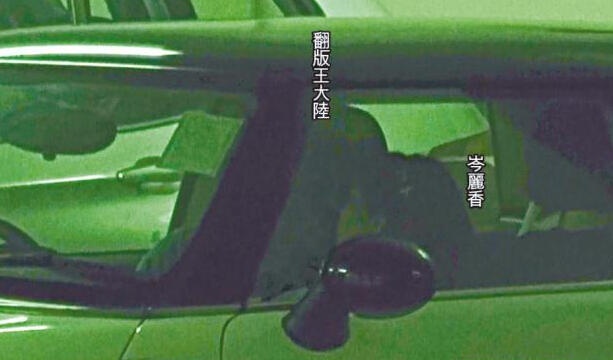 Sầm Lệ Hương hôn bạn trai trong xe hơi.