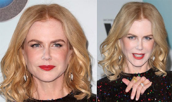 Gu trang điểm bự phấn và loang lổ của nữ diễn viên nước Úc Nicole Kidman đã khiến cô trở thành thảm họa make -up.