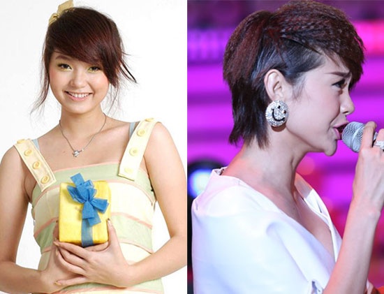 Nữ ca sĩ Minh Hằng với chiếc cằm gây khó hiểu.