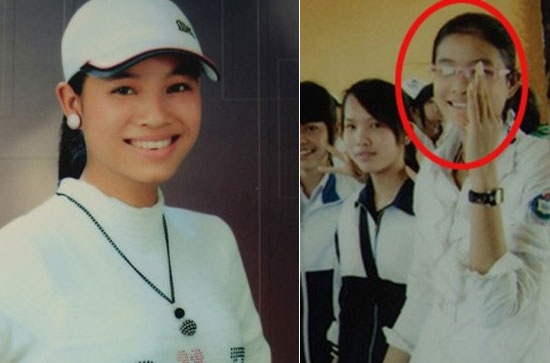 Tân Hoa hậu Hoàn vũ Phạm Hương thời cấp 3 với làn da đen nhẻm và nhan sắc không có gì nổi trội ngoài chiều cao lý tưởng so với bạn bè.